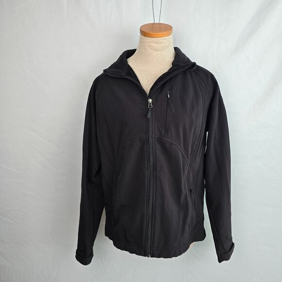 Double Diamond Jacket Women's L Black Full Zip Up Fleece Lined Soft Shell - Picture 16 of 16